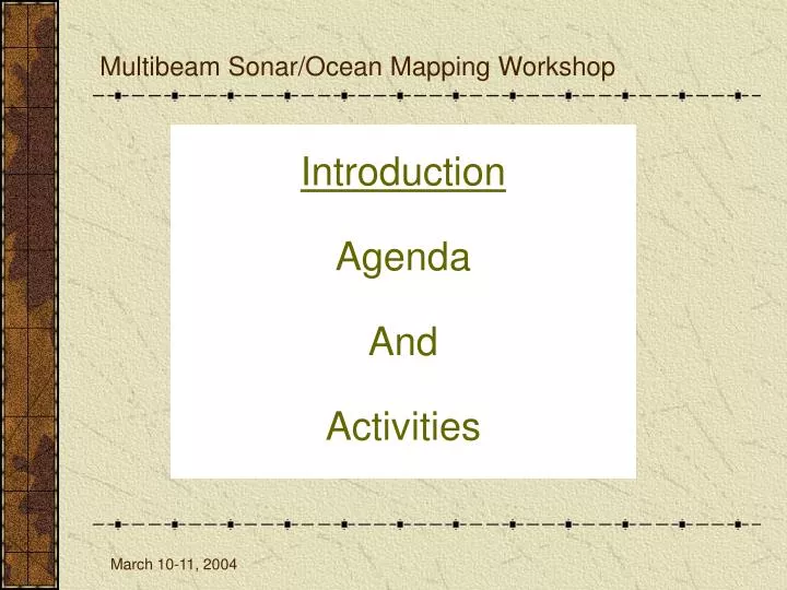 multibeam sonar ocean mapping workshop
