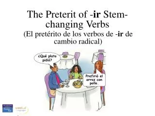 The Preterit of - ir Stem-changing Verbs