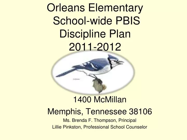 orleans elementary school wide pbis discipline plan 2011 2012