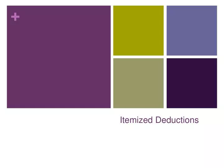 itemized deductions