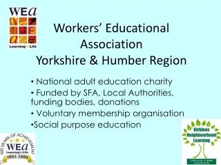 Workers’ Educational Association Yorkshire &amp; Humber Region