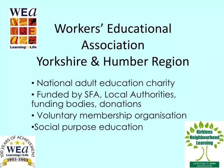workers educational association yorkshire humber region