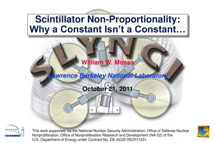 scintillator non proportionality why a constant isn t a constant