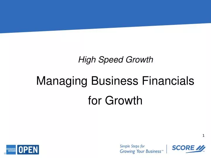 high speed growth managing busines s financials for growth