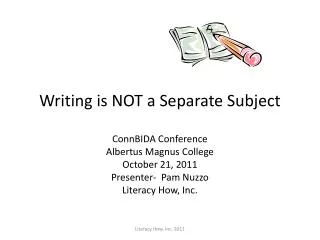 Writing is NOT a Separate Subject