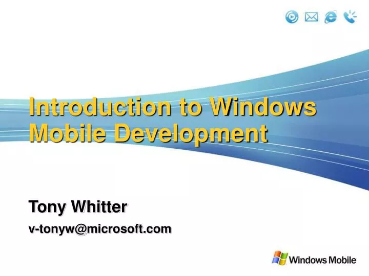 introduction to windows mobile development