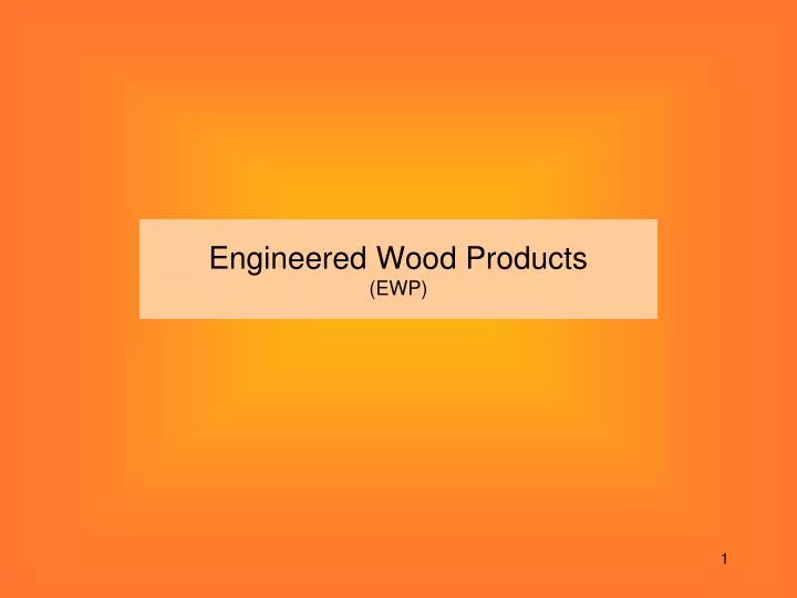 engineered wood products ewp