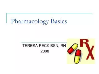 Pharmacology Basics