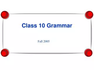 Class 10 Grammar