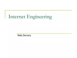 Internet Engineering