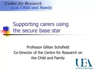 Supporting carers using the secure base star