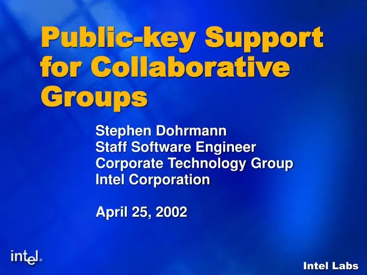 public key support for collaborative groups