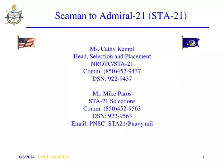 seaman to admiral 21 sta 21