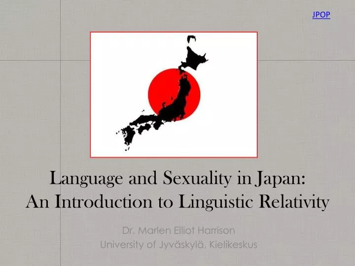 language and sexuality in japan an introduction to linguistic relativity