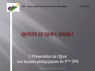 qu est ce que l @ ssr