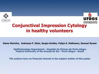 Conjunctival Impression Cytology in healthy volunteers