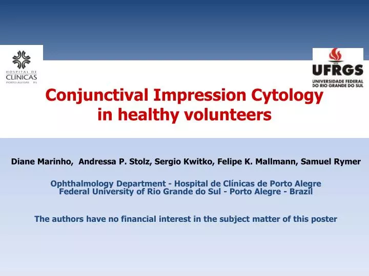 conjunctival impression cytology in healthy volunteers