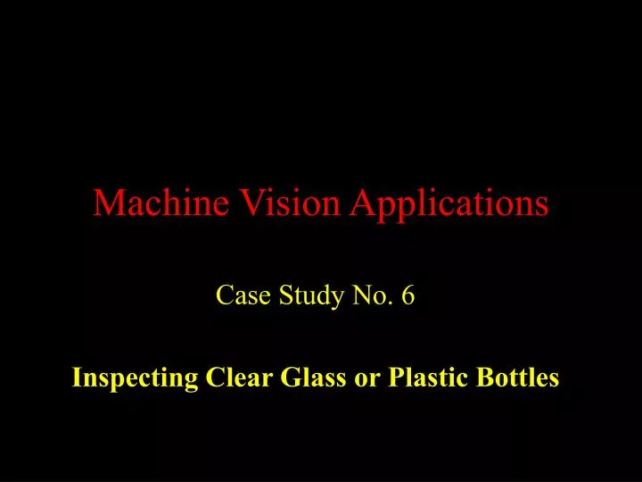 machine vision applications