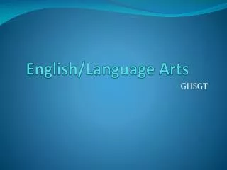 English/Language Arts