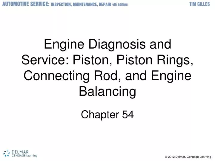 engine diagnosis and service piston piston rings connecting rod and engine balancing