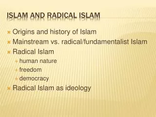 Islam and radical islam
