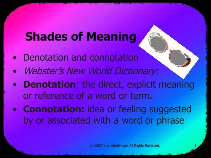 shades of meaning