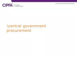 \central government procurement