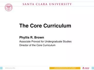The Core Curriculum