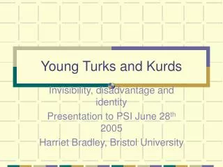 Young Turks and Kurds