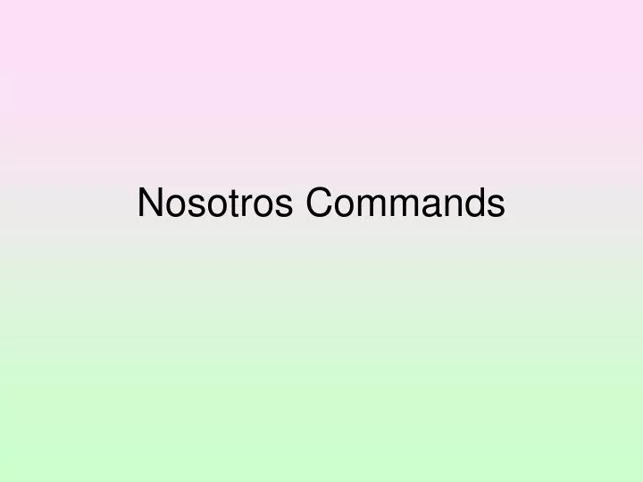 nosotros commands