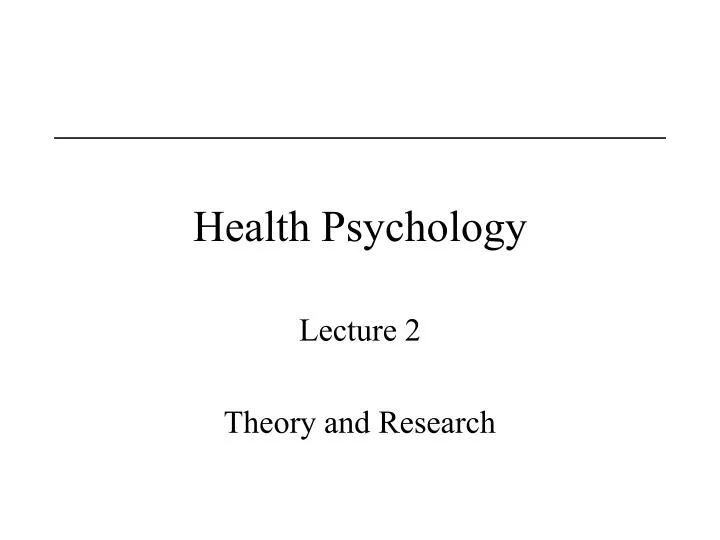 health psychology