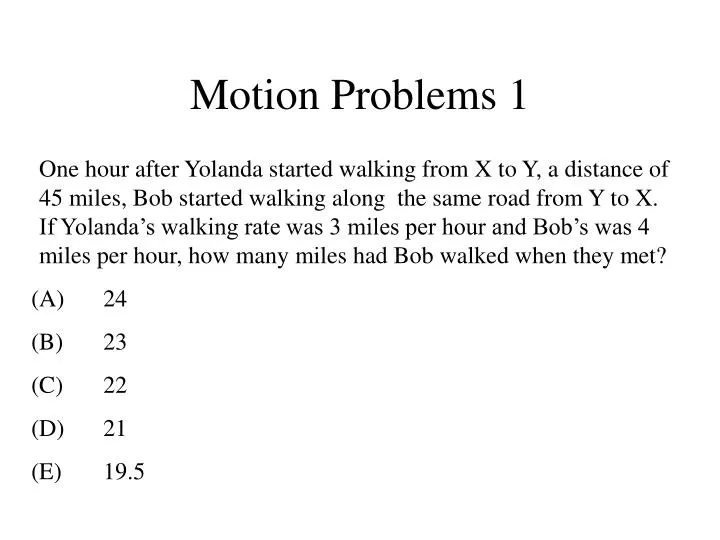 motion problems 1
