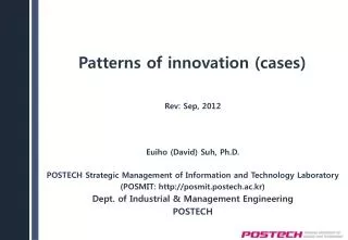 Patterns of innovation (cases)