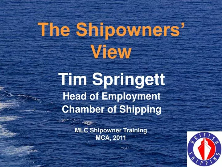 the shipowners view