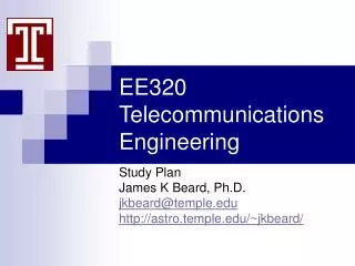 EE320 Telecommunications Engineering