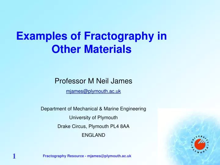 examples of fractography in other materials