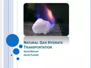 Natural Gas Hydrate Transportation
