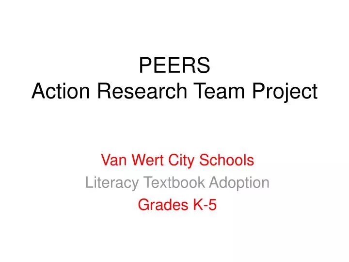 peers action research team project