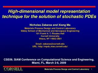 High-dimensional model representation technique for the solution of stochastic PDEs