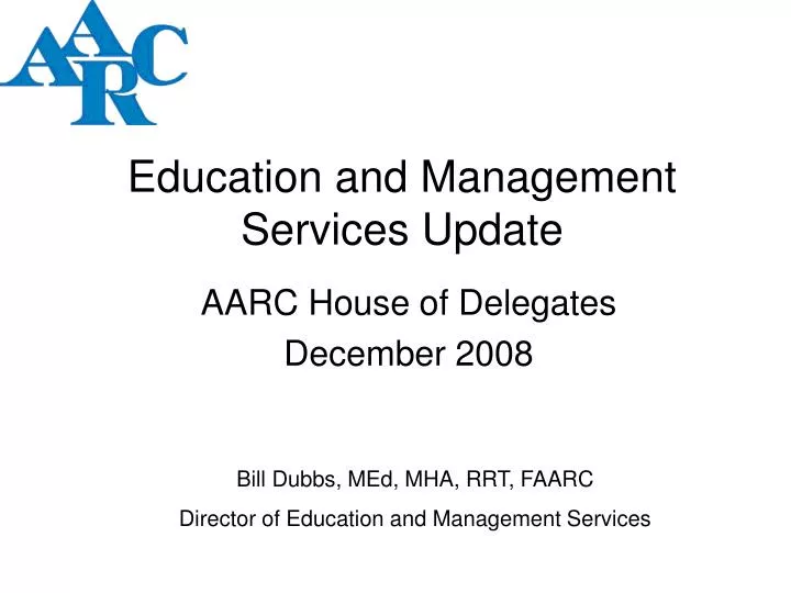 education and management services update