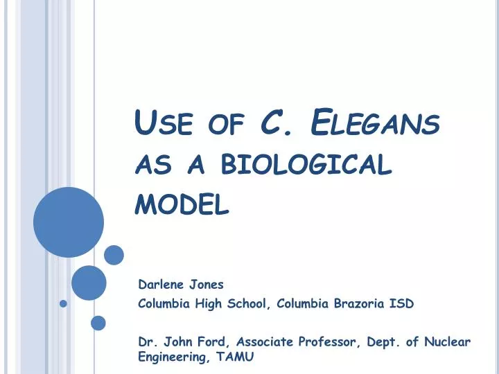 use of c elegans as a biological model