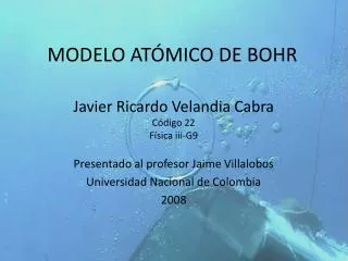 modelo at mico de bohr