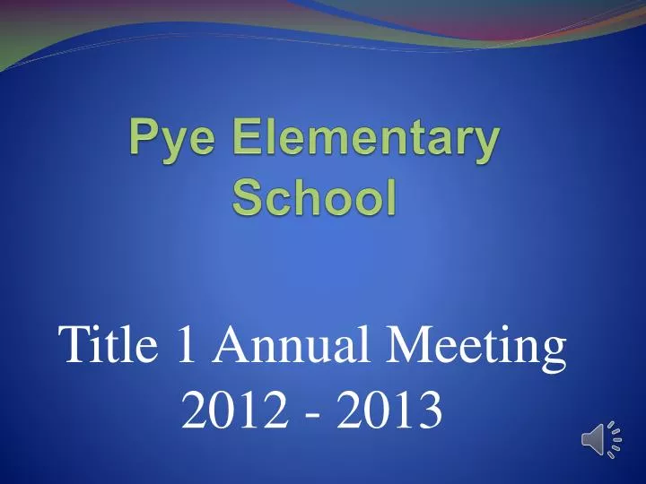 pye elementary school