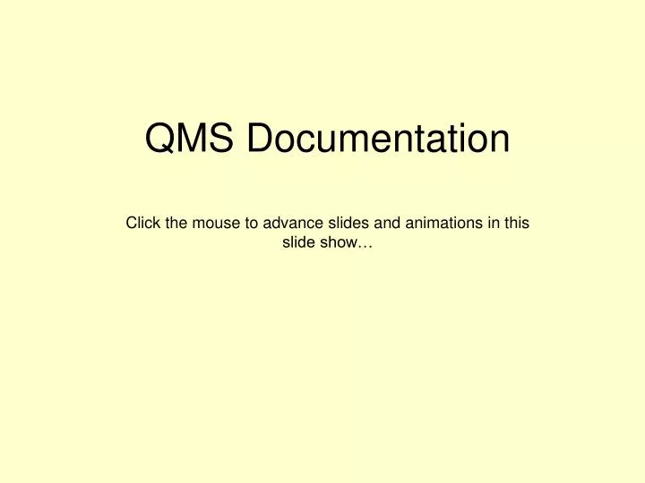 qms documentation
