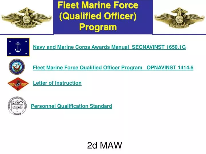 fleet marine force qualified officer program