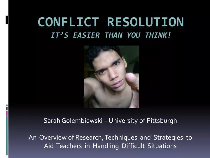 conflict resolution it s easier than you think