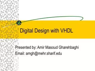 Digital Design with VHDL