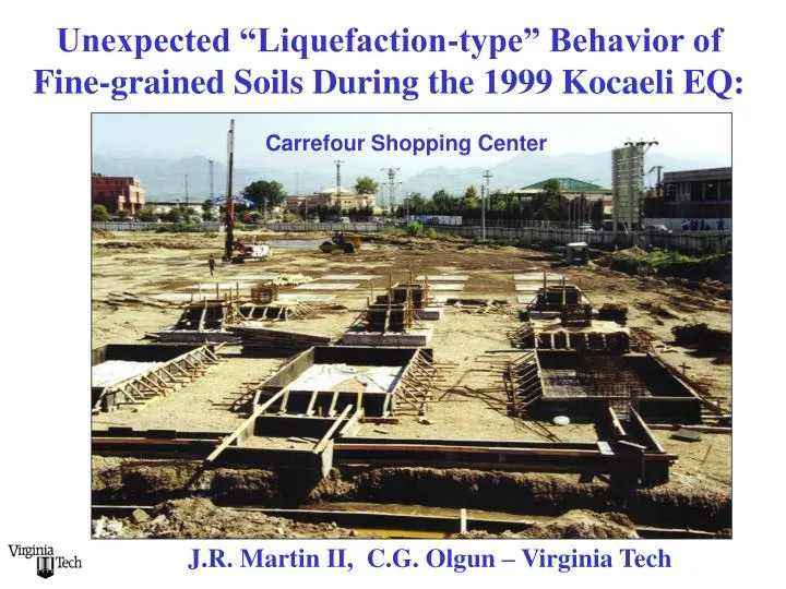 unexpected liquefaction type behavior of fine grained soils during the 1999 kocaeli eq