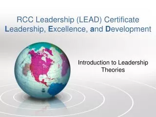 RCC Leadership (LEAD) Certificate L eadership, E xcellence, a nd D evelopment