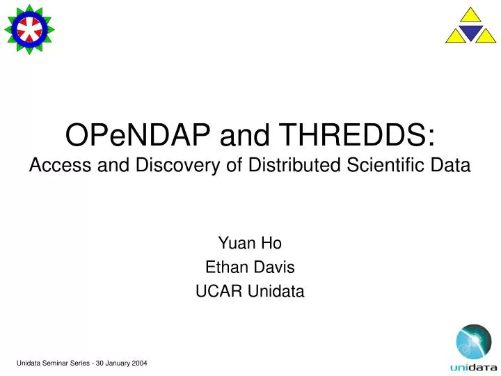 opendap and thredds access and discovery of distributed scientific data